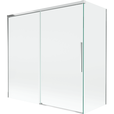 Mexen Rox parawan nawannowy 2-skrzydłowy rozsuwany 160 + 70 x 150 cm, transparent, chrom - 8C9-160-070-01-00