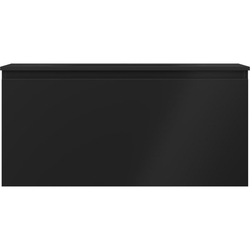 Mexen Orio Badezimmerunterschrank 100 cm mit Waschbecken Vela, 1 Schublade, Schwarz Matt - 91A10-10047-1-BF71-W23M71