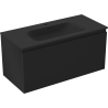 Mexen Orio Badezimmerunterschrank 100 cm mit Waschbecken Vela, 1 Schublade, Schwarz matt - 91A10-10047-1-BF71-W23M71
