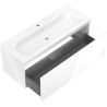 Mexen Orio meuble de salle de bains 120 cm avec lavabo Vela, 1 tiroir, blanc brillant - 91A10-12047-1-BF00-W23M00
