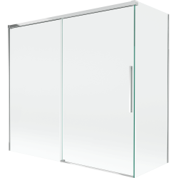 Mexen Rox parawan nawannowy 2-skrzydłowy rozsuwany 170 + 70 x 150 cm, transparent, chrom - 8C9-170-070-01-00