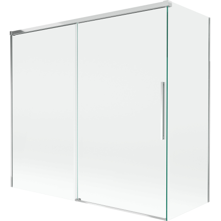 Mexen Rox parawan nawannowy 2-skrzydłowy rozsuwany 170 + 70 x 150 cm, transparent, chrom - 8C9-170-070-01-00