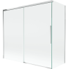 Mexen Rox Badewannen-Paravent, 2-flügelig, schiebbar 170 + 70 x 150 cm, transparent, Chrom - 8C9-170-070-01-00