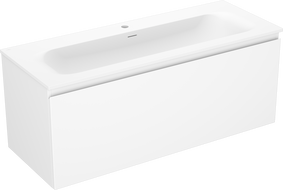 Mexen Orio bathroom cabinet 120 cm with Vela sink, 1 drawer, white matte - 91A10-12047-1-BF01-W23M01