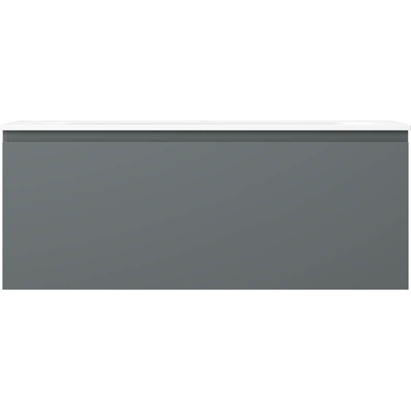 Mexen Orio badkamerkast 120 cm met wastafel Vela, 1 lade, grafiet mat/wit mat - 91A10-12047-1-BF66-W23M01