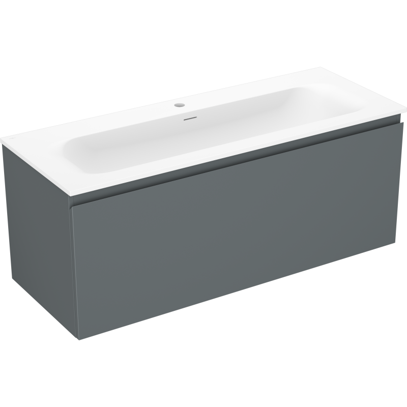 Mexen Orio badkamerkast 120 cm met wastafel Vela, 1 lade, grafiet mat/wit mat - 91A10-12047-1-BF66-W23M01