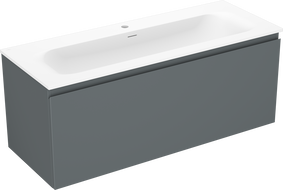 Mexen Orio mueble de baño 120 cm con lavabo Vela, 1 cajón, grafito mate/blanco mate - 91A10-12047-1-BF66-W23M01