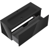 Mexen Orio Badezimmerschrank 120 cm mit Waschbecken Vela, 1 Schublade, Schwarz Glanz/Schwarz Matt - 91A10-12047-1-BF70-W23M71