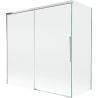 Mexen Rox parawan nawannowy 2-skrzydłowy rozsuwany 160 + 75 x 150 cm, transparent, chrom - 8C9-160-075-01-00