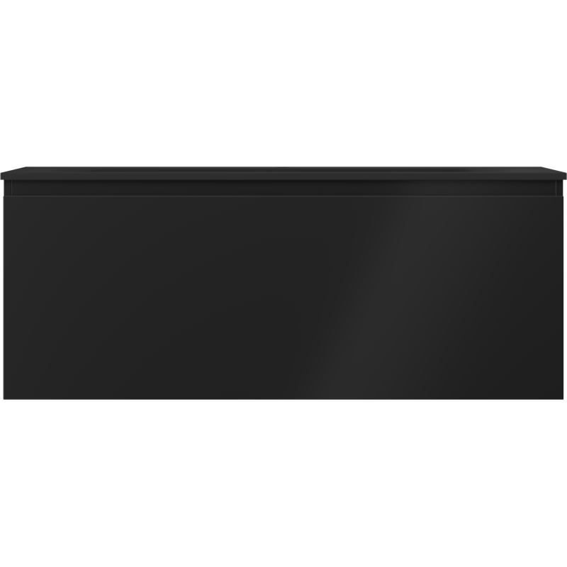 Mexen Orio bathroom cabinet 120 cm with Vela sink, 1 drawer, black matte - 91A10-12047-1-BF71-W23M71