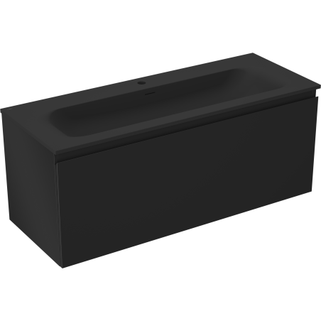 Mexen Orio meuble de salle de bain 120 cm avec lavabo Vela, 1 tiroir, noir mat - 91A10-12047-1-BF71-W23M71