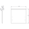 Mexen Rivel badkamerkast 45 cm met wastafel Otis, 1 lade, gegroefd, zwart mat - 91A20-04547-1-BF71-W18M71