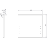Mexen Rivel meuble de salle de bains 45 cm avec lavabo Otis, 1 tiroir, rainuré, noir mat - 91A20-04547-1-BF71-W18M71