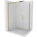 Mexen Omega kabina prysznicowa rozsuwana 100 x 80 cm, transparent, złota - 825-100-080-50-00