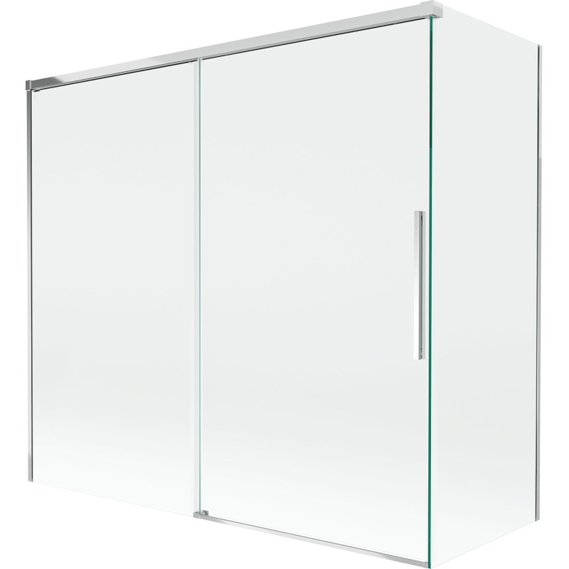 Mexen Rox vannituba dušisektsiooni 2-leheline lükanduks 170 + 80 x 150 cm, läbipaistev, kroom - 8C9-170-080-01-00