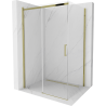 Mexen Omega Sliding Shower Cabin 100 x 90 cm, Transparent, Gold - 825-100-090-50-00
