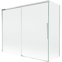 Mexen Rox 2-panel sliding bath screen 180 + 80 x 150 cm, transparent, chrome - 8C9-180-080-01-00