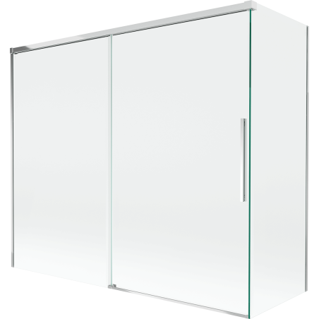 Mexen Rox 2-panel sliding bath screen 180 + 80 x 150 cm, transparent, chrome - 8C9-180-080-01-00