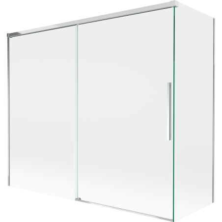 Mexen Rox parawan nawannowy 2-skrzydłowy rozsuwany 180 + 80 x 150 cm, transparent, chrom - 8C9-180-080-01-00