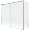 Mexen Rox 2-panel sliding bath screen 180 + 80 x 150 cm, transparent, chrome - 8C9-180-080-01-00