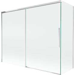 Mexen Rox klizna zavjesa za tuš 2-krilna klizna 190 + 80 x 150 cm, prozirna, krom - 8C9-190-080-01-00