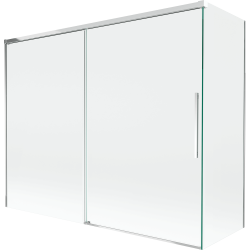 Mexen Rox parawan nawannowy 2-skrzydłowy rozsuwany 190 + 80 x 150 cm, transparent, chrom - 8C9-190-080-01-00