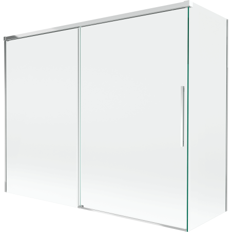 Mexen Rox parawan nawannowy 2-skrzydłowy rozsuwany 190 + 80 x 150 cm, transparent, chrom - 8C9-190-080-01-00