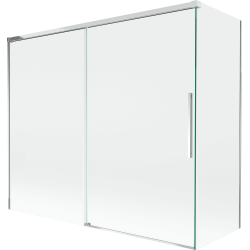 Mexen Rox klizna/paravan za kadu s dve klizne pregrade 180 + 90 x 150 cm, proziran, krom - 8C9-180-090-01-00