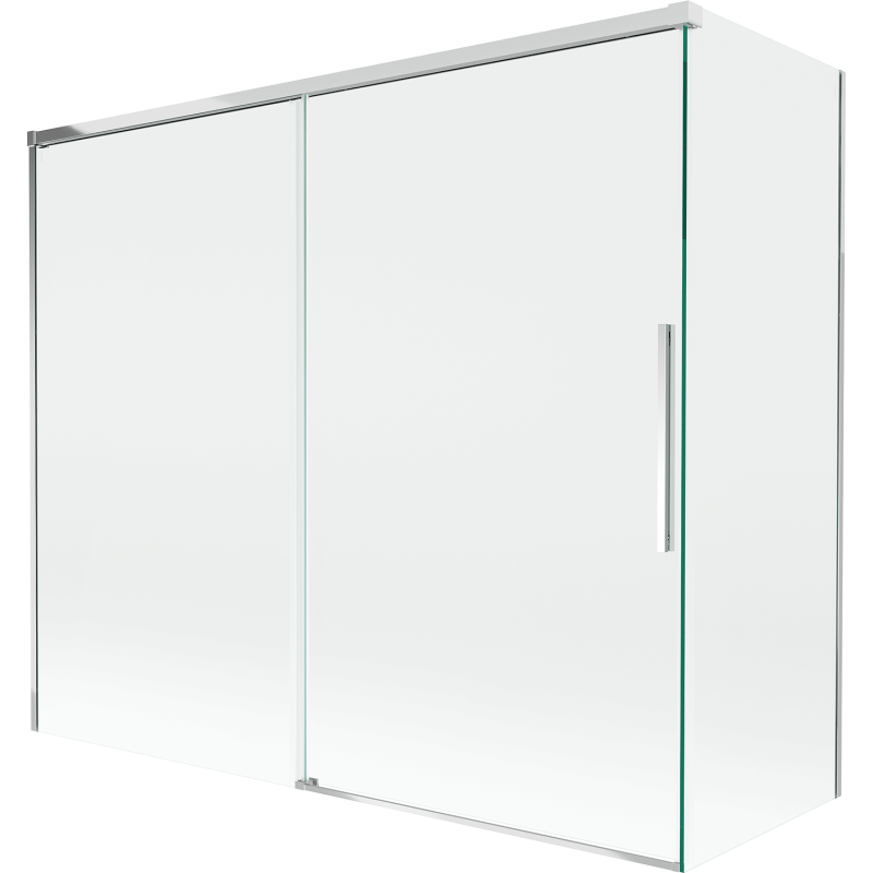 Mexen Rox mampara de ducha de 2 alas deslizantes 180 + 90 x 150 cm, transparente, cromo - 8C9-180-090-01-00