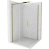 Mexen Omega schuifbare douchecabine 100 x 100 cm, transparant, goud - 825-100-100-50-00