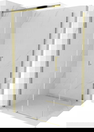 Mexen Omega συρόμενη καμπίνα ντους 100 x 100 cm, διάφανη, χρυσή - 825-100-100-50-00