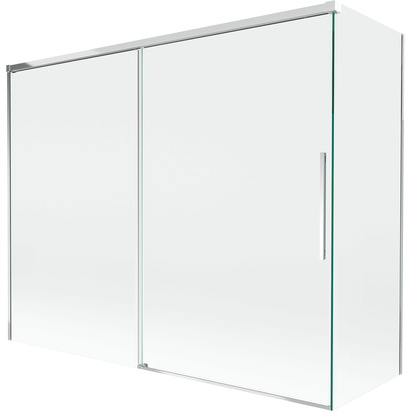 Mexen Rox Duschabtrennung 2-flügelig verschiebbar 190 + 90 x 150 cm, transparent, Chrom - 8C9-190-090-01-00