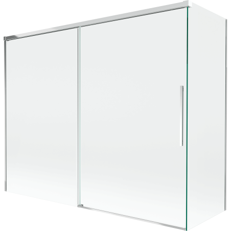 Mexen Rox parawan nawannowy 2-skrzydłowy rozsuwany 190 + 90 x 150 cm, transparent, chrom - 8C9-190-090-01-00