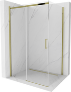 Mexen Omega klizna kabina za tuš sa kliznim vratima 120 x 90 cm, prozirna, zlatna - 825-120-090-50-00
