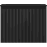 Mexen Rivel meuble de salle de bain 60 cm avec lavabo Otis, 1 tiroir, rainuré, noir mat - 91A20-06047-1-BF71-W18M71