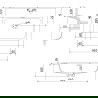 Mexen Rivel badkamerkastje 60 cm met wastafel Otis, 1 lade, gegroefd, zwart mat - 91A20-06047-1-BF71-W18M71