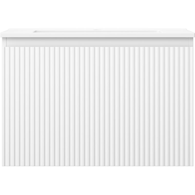 Mexen Rivel armario de baño de 70 cm con lavabo Otis, 1 cajón, ranurado, blanco mate - 91A20-07047-1-BF01-W18M01