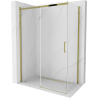 Mexen Omega liuglev dušikabiin 140 x 70 cm, läbipaistev, kuldne - 825-140-070-50-00