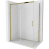 Mexen Omega Schiebeduschkabine 140 x 70 cm, transparent, gold - 825-140-070-50-00