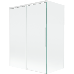 Mexen Rox 2-osaline liuguvann kardina 120 + 70 x 150 cm, läbipaistev, valge - 8C9-120-070-20-00