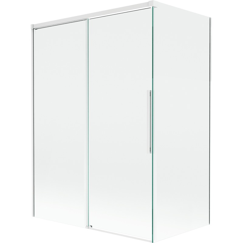 Mexen Rox klizni dvokrilni paravan za kadu 120 + 70 x 150 cm, proziran, bijeli - 8C9-120-070-20-00