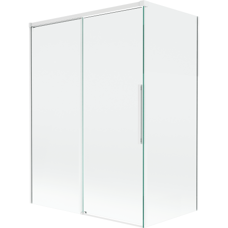Mexen Rox Duschabtrennung 2-flügelig verschiebbar 120 + 70 x 150 cm, transparent, weiß - 8C9-120-070-20-00