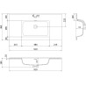 Mexen Rivel vannitoakapp 90 cm koos Otis, 1 sahtliga, sooneline, valge matt - 91A20-09047-1-BF01-W18M01
