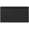 Mexen Rivel 90 cm Bathroom Cabinet with Sink Otis, 1 Drawer, Fluted, Matte Black - 91A20-09047-1-BF71-W18M71