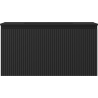 Mexen Rivel badkamerkast 90 cm met wastafel Otis, 1 lade, geribbeld, zwart mat - 91A20-09047-1-BF71-W18M71