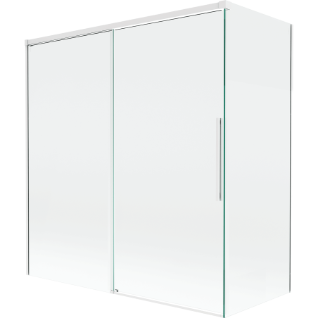 Mexen Rox mampara de bañera de 2 paneles correderos 150 + 70 x 150 cm, transparente, blanco - 8C9-150-070-20-00