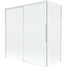 Mexen Rox 2-panel retractable shower screen 150 + 70 x 150 cm, transparent, white - 8C9-150-070-20-00