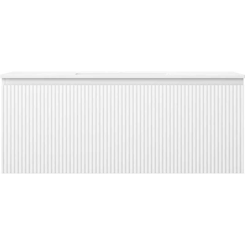 Mexen Rivel armadietto da bagno 120 cm con lavabo Otis, 1 cassetto, scanalato, bianco opaco - 91A20-12047-1-BF01-W18M01