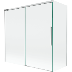 Mexen Rox parawan nawannowy 2-skrzydłowy rozsuwany 160 + 70 x 150 cm, transparent, biały - 8C9-160-070-20-00