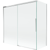 Mexen Rox parawan nawannowy 2-skrzydłowy rozsuwany 160 + 70 x 150 cm, transparent, biały - 8C9-160-070-20-00